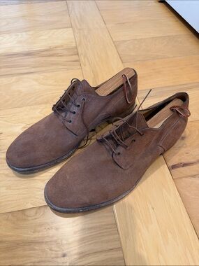 Faconnable Brown Suede Derby Shoes